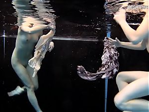 two chicks swim and get naked wonderful