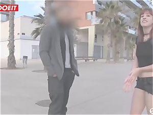 fortunate boy gets picked up on the street to poke adult movie star