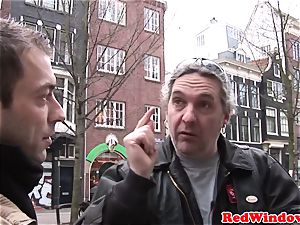 Doggystyled amsterdam prostitute screws tourist